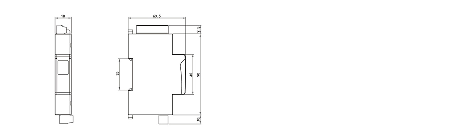 Digital Input Measuring Module Dimension